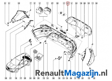 85284jd00a Klem bumper - Magazijn Renault onderdelen zowel gebruikt.