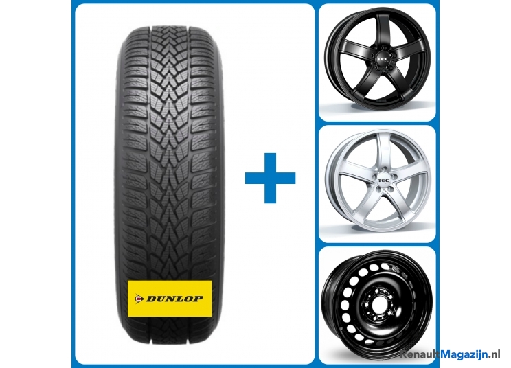 WD2014CL415 Set winterbanden voor de Renault Clio 15" - Renault Magazijn - Renault onderdelen nieuw